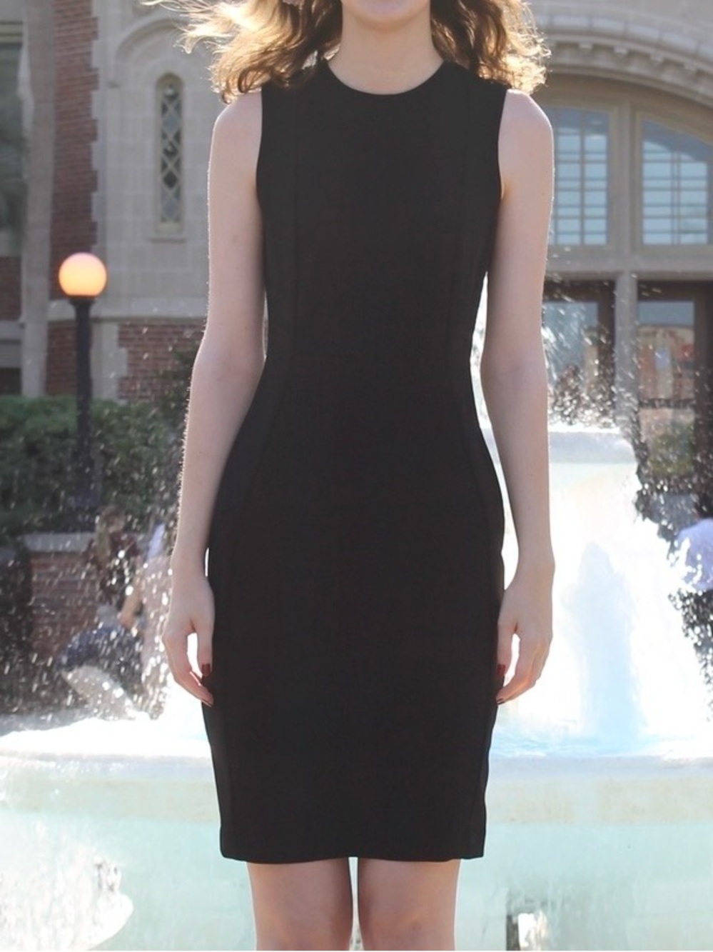 Calvin Klein Black Sleeveless Midi Dress